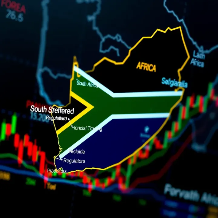 Overview of Forex Trading Regulation Environment in South Africa Map of South Africa highlighting regulatory bodies overseeing forex trading activities