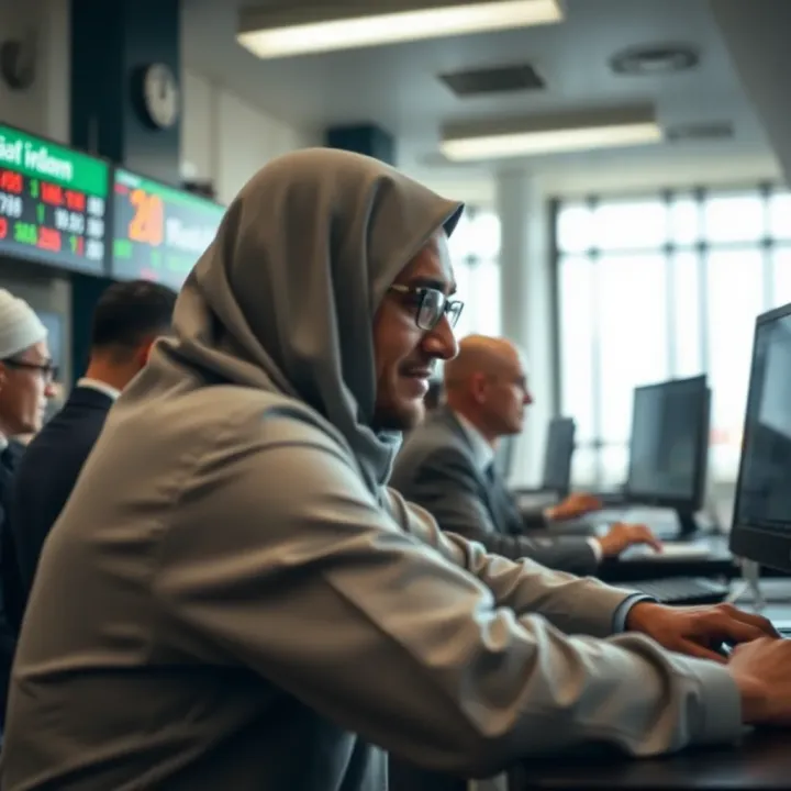 Visual representation of ethical forex trading choices and Shariah-compliant broker selection