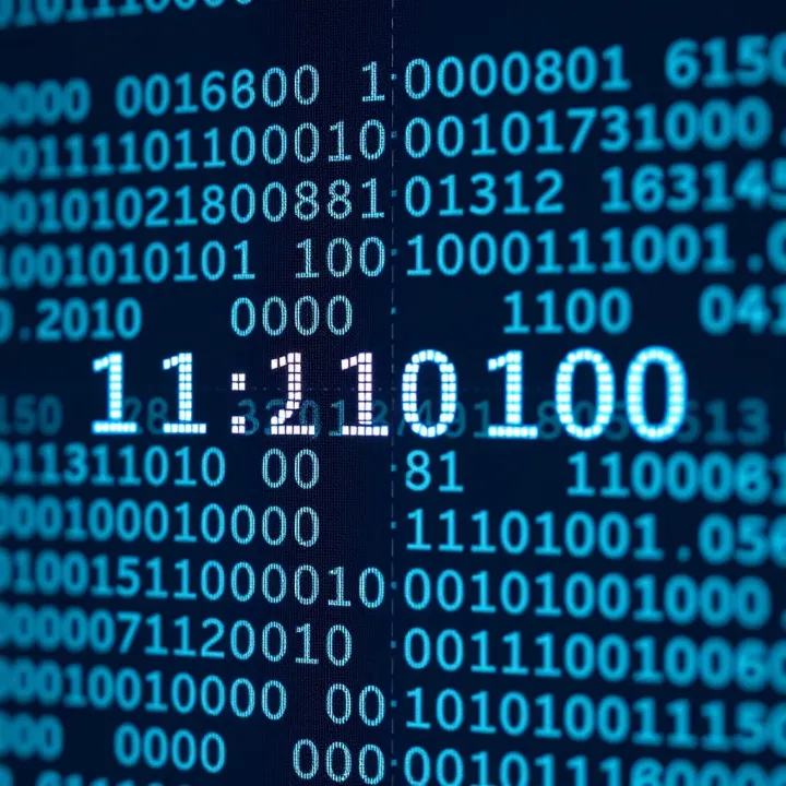 Visual guide illustrating the conversion of a hexadecimal number to binary code