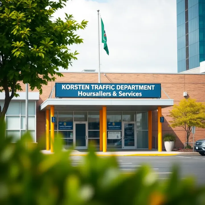 Entrance of Korsten Traffic Department with clear signage and accessible parking