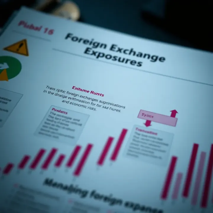 Diagram illustrating types of foreign exchange exposures including transaction, translation, and economic risks