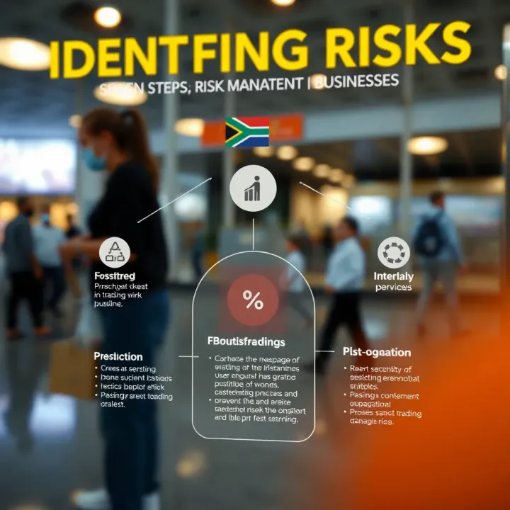 Diagram illustrating risk identification with local business environment icons