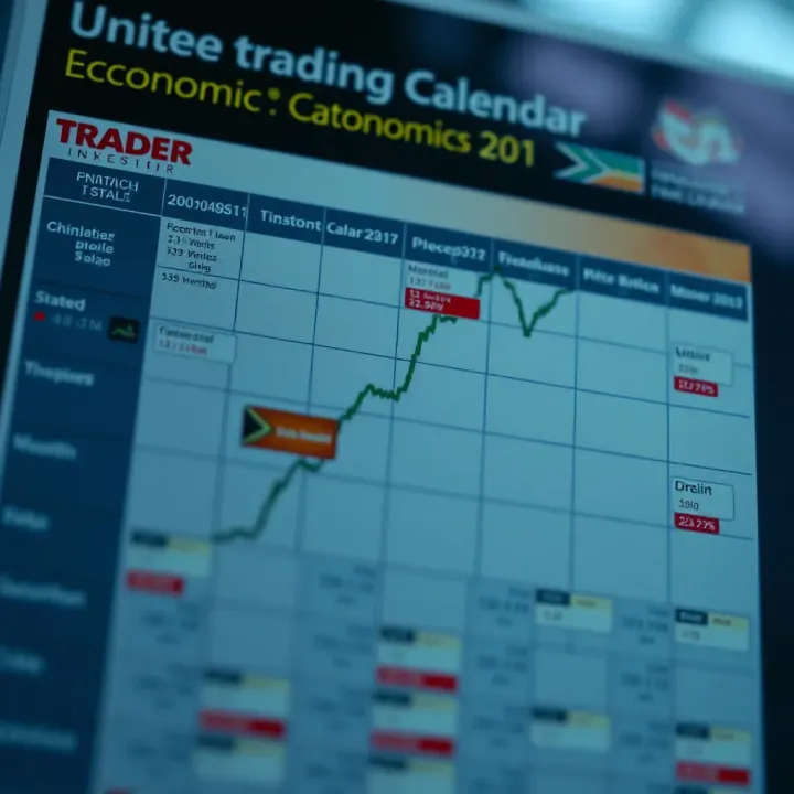 Diagram of South African economic calendar highlighting key market events and data releases