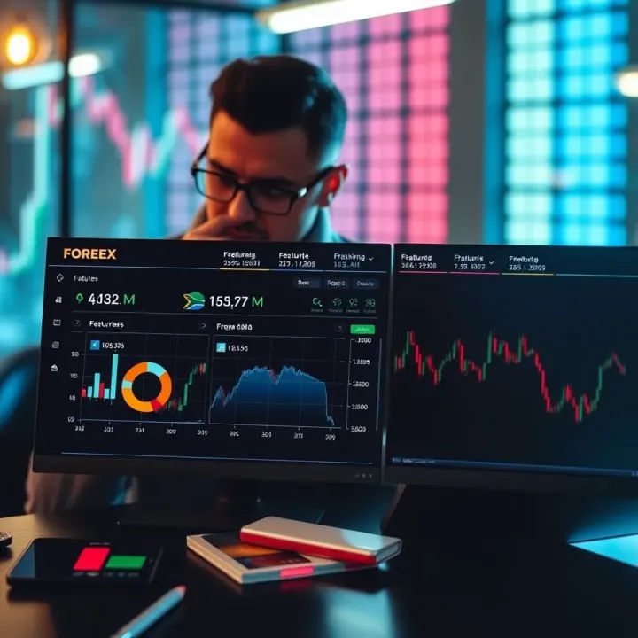 Comparison chart showing features of top forex trading platforms for South African users