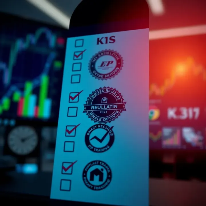 Checklist of Trusted Regulators for Safe Binary Options Trading Graphic showing a checklist with trusted regulatory badges to ensure safe trading