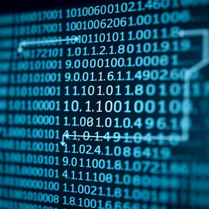 Diagram showing the structure of a binary number with bits representing values in computing