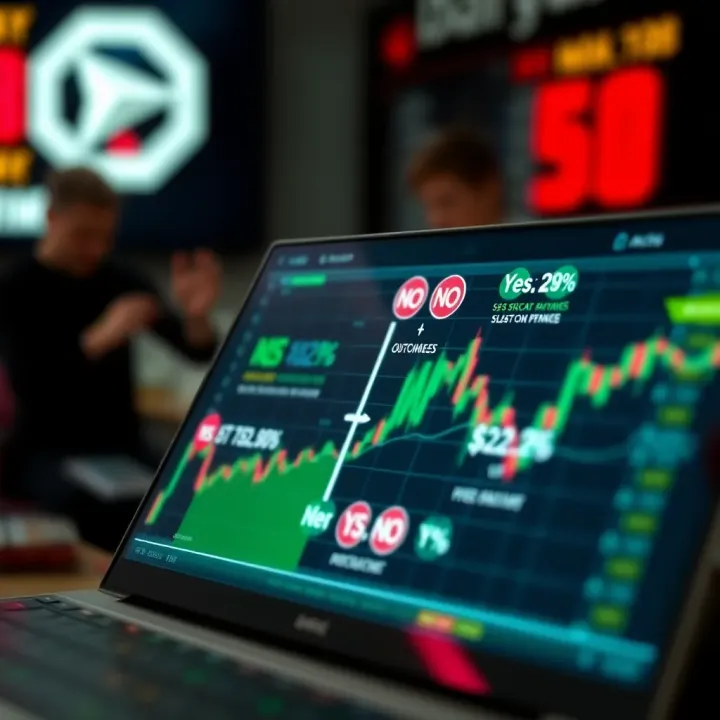 Diagram illustrating how binary options trading works with yes or no outcomes and fixed payout