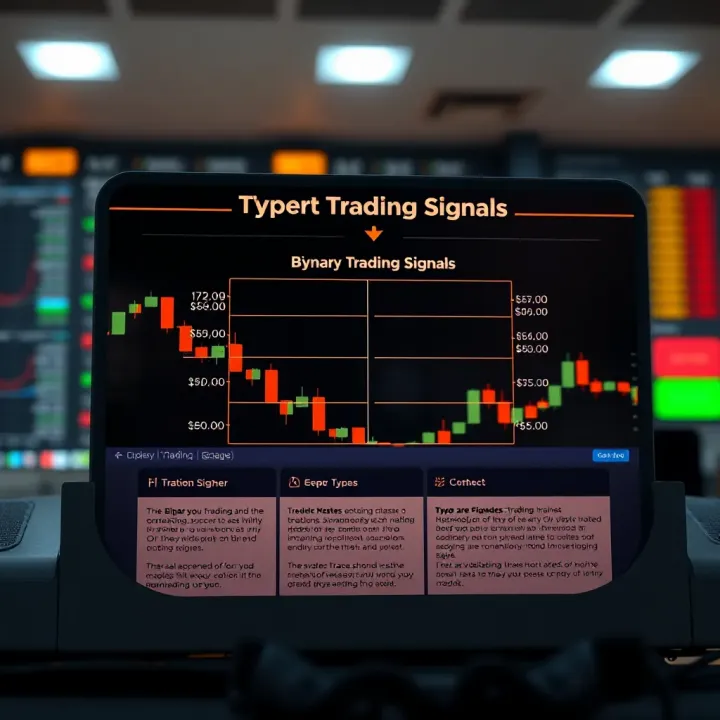 Diagram showing types of binary options trading signals and criteria for evaluating their reliability