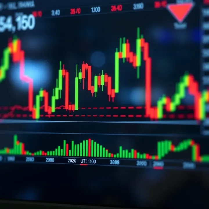 Illustration of various candlestick chart patterns showing bullish and bearish trends