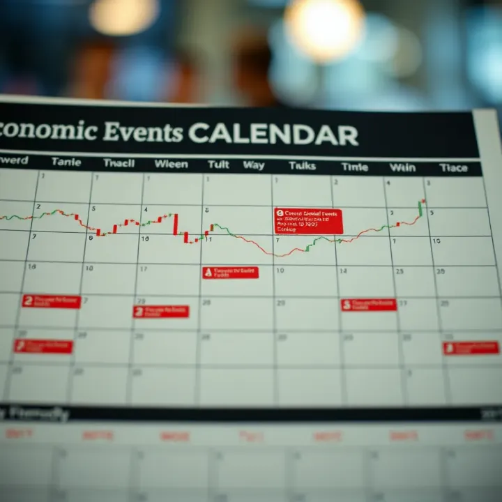 Calendar highlighting major global economic events affecting currency markets