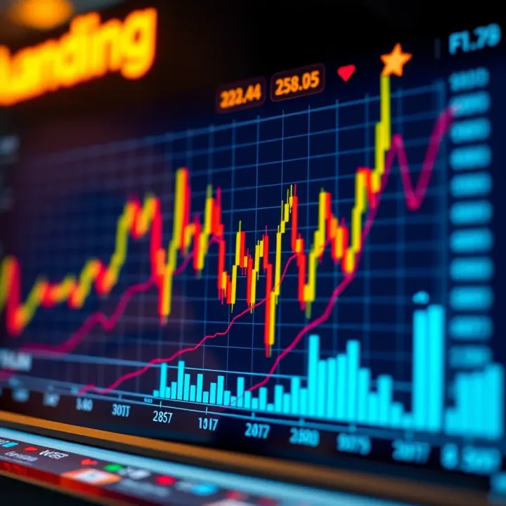 Graph showing currency exchange rate fluctuations over time