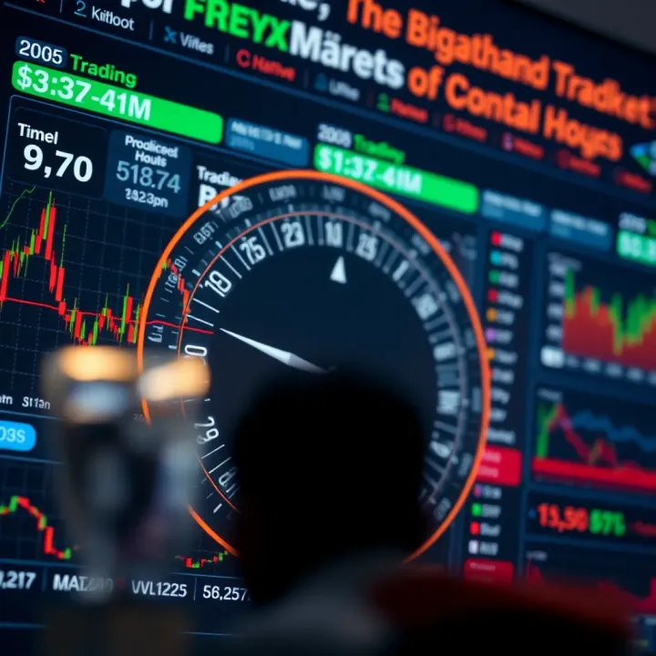 Global forex market clock showing major trading sessions with time zones