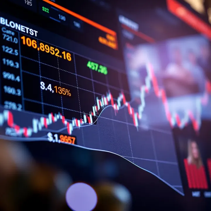 Currency Exchange Rates Reacting to Global Economic News Graph displaying currency exchange rates influenced by global economic news