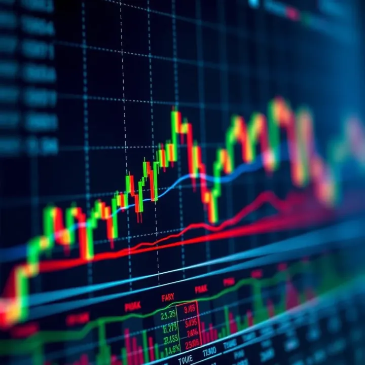 Chart showing forex pip movements and currency exchange rates