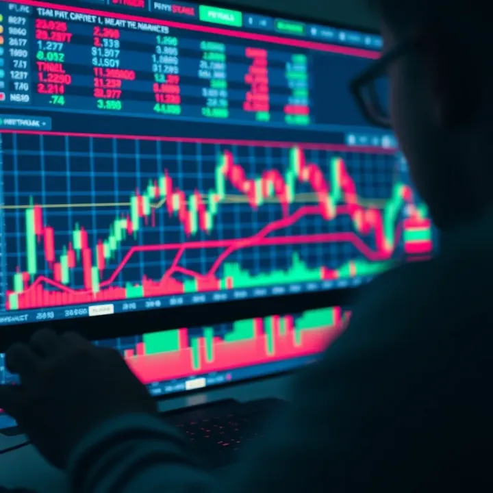 Detailed chart showing forex trading trends and analysis