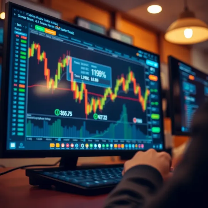 Forex Trading Platform Interface Used in South Africa Screenshot of a popular forex trading platform interface with charts and market indicators