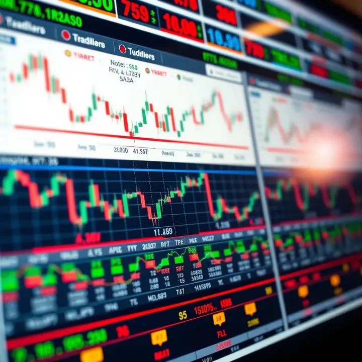 Chart showing various forex trading system types with indicators and price movements