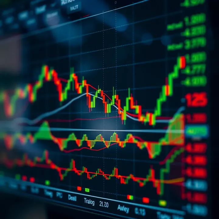 Chart illustrating various forex trading strategies including trend lines and indicators