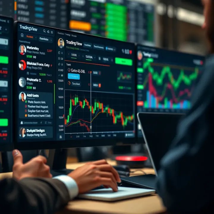Collaborative Trading Insights through TradingView Community Functions TradingView platform showcasing community chat and collaborative trading ideas among South African forex traders