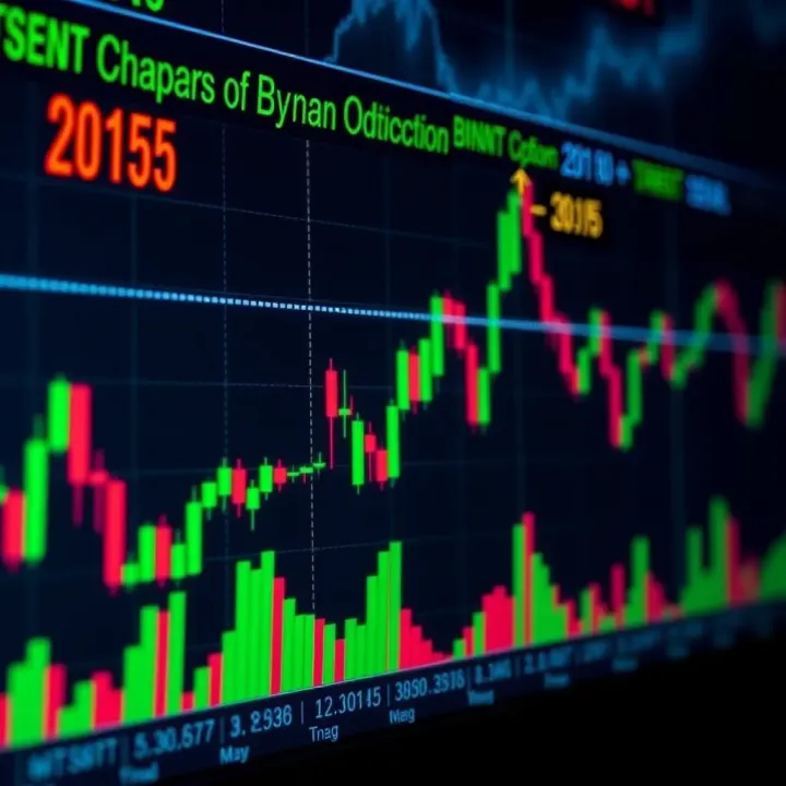 Graph displaying binary options market trends with signal indicators overlay