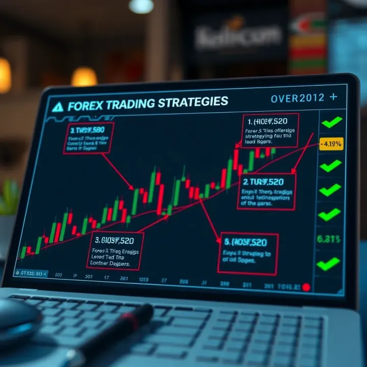 Diagram illustrating key forex trading strategies and risk management techniques