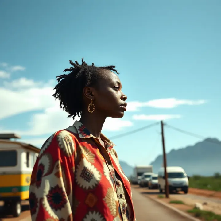 Conceptual illustration of societal structures influenced by gender norms in South Africa
