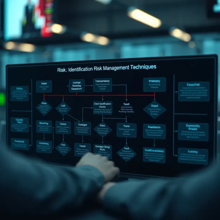 Flowchart showing the identification, assessment, and control of various business risks