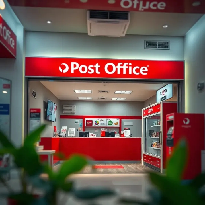 Entrance of Wilro Park Post Office showing the service counter and customer area